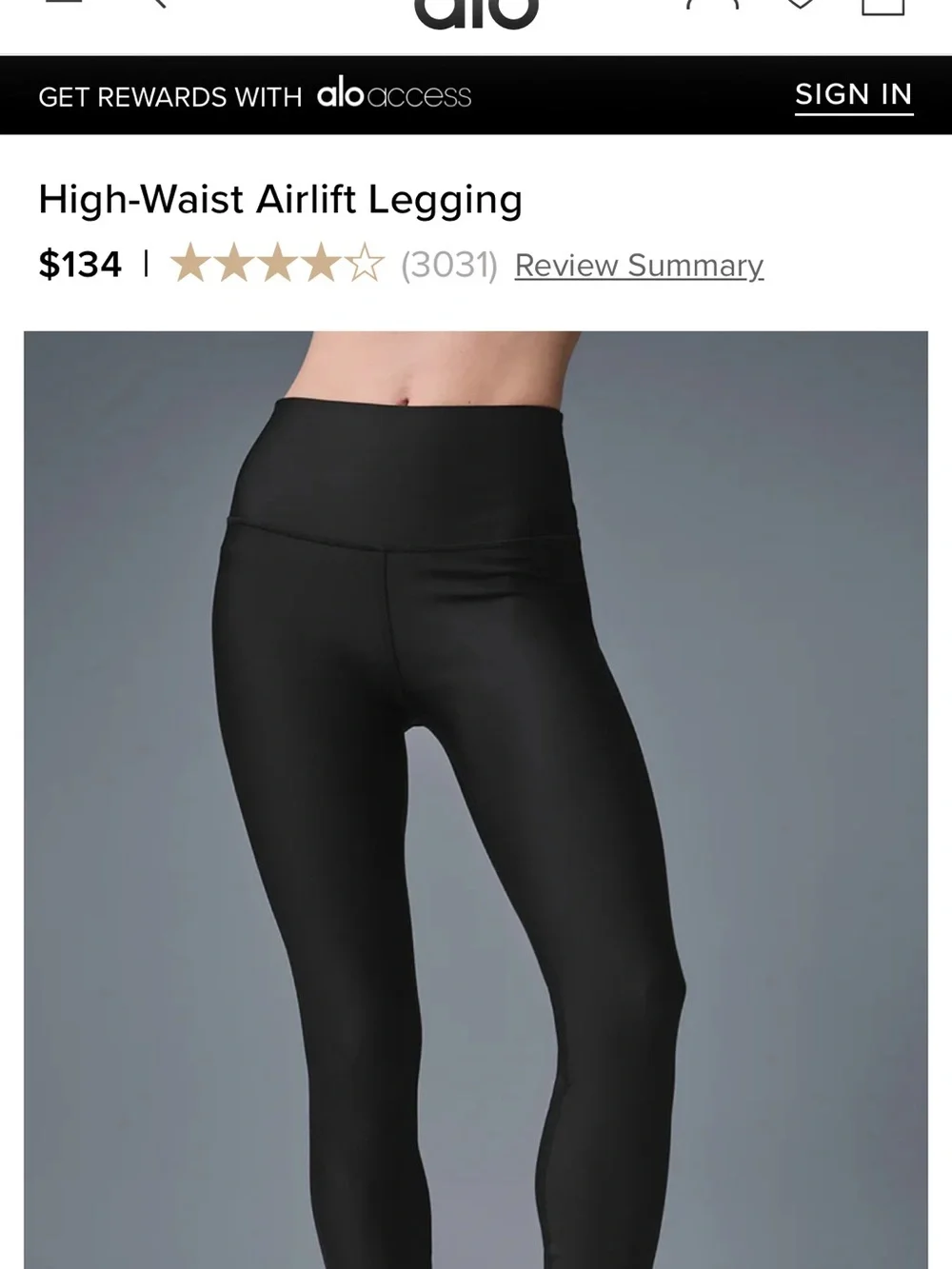 ALO Yoga Black High-Rise Leggings